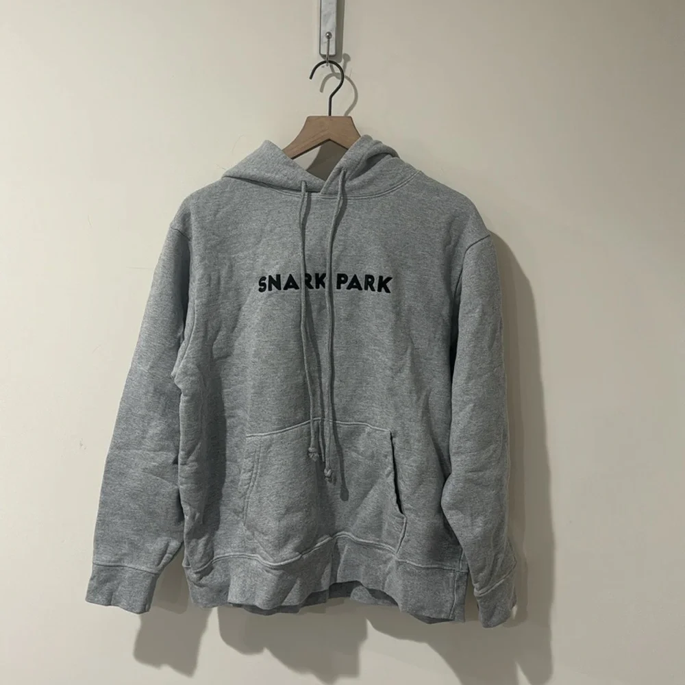 NEW • KITH Brand x Snark Park • Men’s Hooded Sweatshirt Gray Black Logo Large